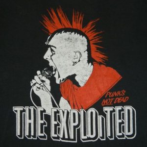 Vintage The Exploited 80s Punks Not Dead T-Shirt Screen Star