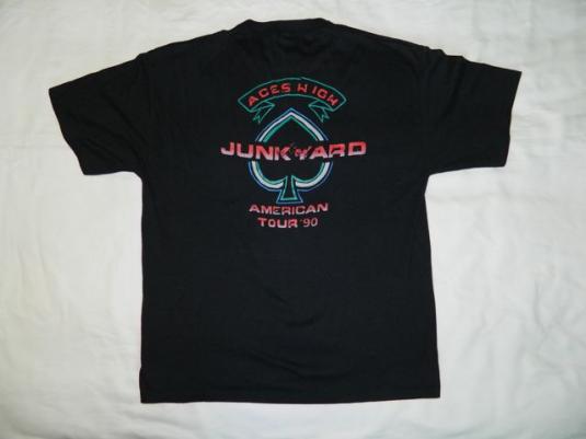 Vintage JUNKYARD ACES HIGH 1990 TOUR T-Shirt concert