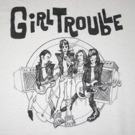 vintage GIRL TROUBLE CONCERT T-Shirt Sub Pop tour