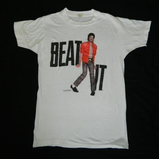 Vintage MICHAEL JACKSON BEAT IT 1984 LARGE T-Shirt Original | Defunkd