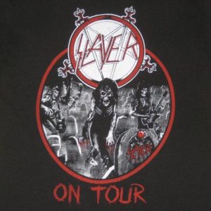 vintage SLAYER 1986 TOUR T-Shirt Reign In Pain blood 80s