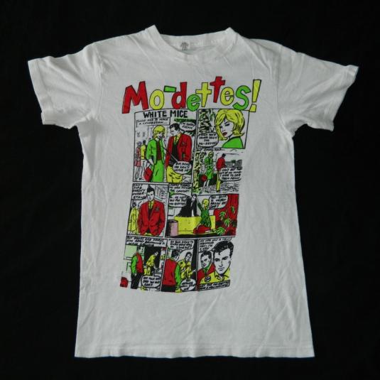 Vintage The MO-DETTES 1980 TOUR T-Shirt Slits Raincoats