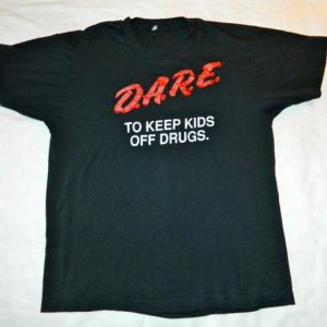 Vintage 80S D.A.R.E. TO KEEP KIDS OFF DRUGS T-Shirt sXe dare