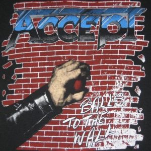 vintage ACCEPT 1984 BALLS TO THE WALL TOUR T-Shirt 80s