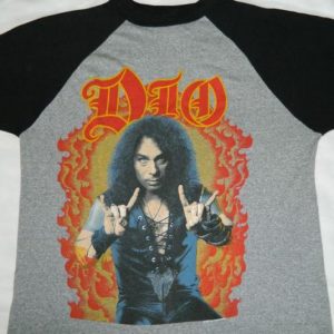 Vintage DIO 1985 TOUR JERSEY T-Shirt L Sacred Heart concert