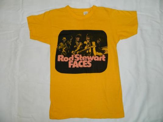 Vintage THE FACES 70S ROD STEWART T-Shirt tour concert small | Defunkd