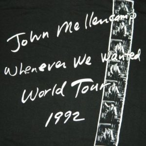 vintage JOHN COUGAR MELLENCAMP 1992 LOCAL CREW TOUR T-Shirt