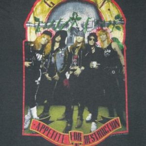 vintage GUNS N ROSES 1989 WELCOME TO THE JUNGLE T-Shirt