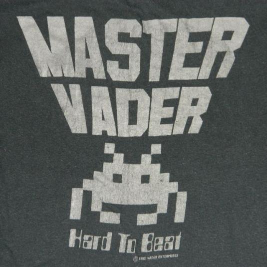 Vintage SPACE INVADERS 80s MASTER VADER T-Shirt video game