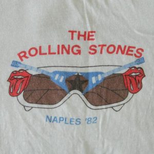 Vintage The ROLLING STONES NAPLES '82 CONCERT T-Shirt tour