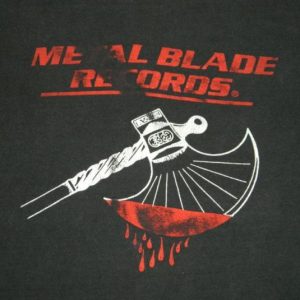 Vintage METAL BLADE RECORDS T-Shirt 80s OG LOGO Metallica