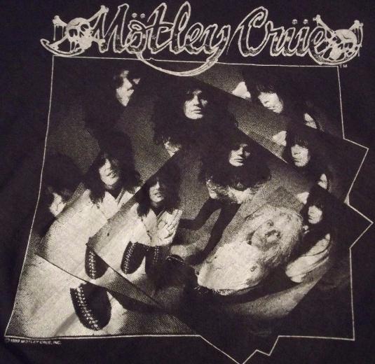1989 MOTLEY CRUE KICK START MY HEART MENS T SHIRT PAPER THIN Defunkd