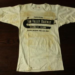 Vintage 50s San Valley Raceway Participant Hot Rod T Shirt