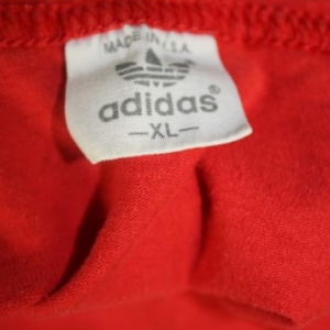 Vintage 80s Red Adidas Trefoil Athletic Tank Top T Shirt