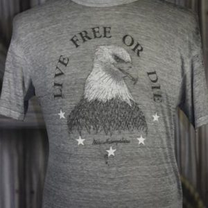 Vintage 80s Live Free or Die Burnout Eagle T Shirt