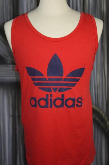 red adidas trefoil t shirt