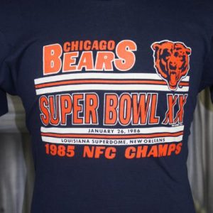 Vintage 80s Chicago Bears Super Bowl Champions T Shirt