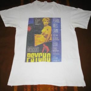 90s PSYCHO VINTAGE T-SHIRT ALFRED HITCHCOCK HORROR MOVIE