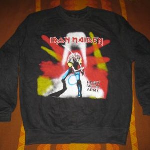 1981 IRON MAIDEN HEAVY METAL ARMY VINTAGE SWEAT SHIRT JAPAN