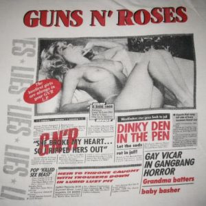 1988 GUNS N ROSES LIES VINTAGE T-SHIRT GNR AXL ROSE LA GUNS