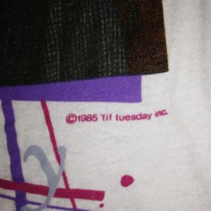 1985 TIL TUESDAY VOICES CARRY VINTAGE T-SHIRT NEW WAVE