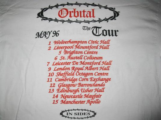 1996 ORBITAL IN SIDES TOUR VINTAGELONG SLEEVE T-SHIRT