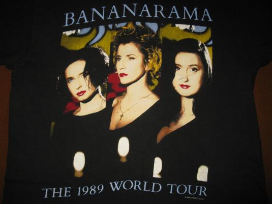 激レア！　80s　BANANARAMA　ヴィンテージ　Tシャツ 1989 BANANARAMA WORLD TOUR VINTAGE T-SHIRT | Defunkd