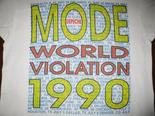 1990 DEPECHE MODE WORLD VIOLATION VINTAGE T-SHIRT