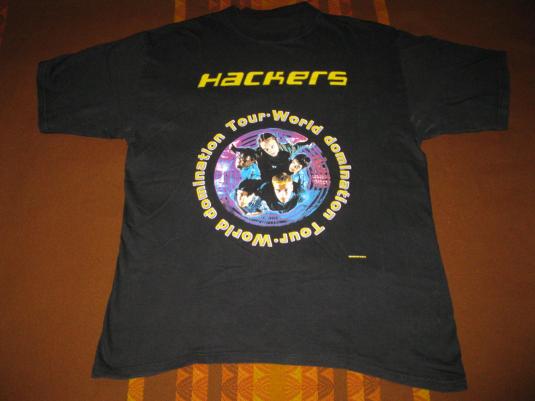 1995 HACKERS ANGELINA JOLIE DEBUT MOVIE VINTAGE T-SHIRT Defunkd