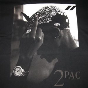 1999 TUPAC MIDDLE FINGER VINTAGE T-SHIRT 2PAC MAKAVELI