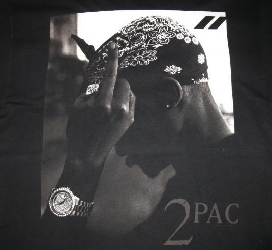 1999 TUPAC MIDDLE FINGER VINTAGE T-SHIRT 2PAC MAKAVELI | Defunkd.