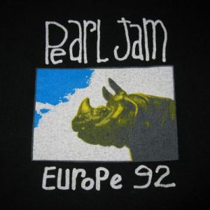 1992 PEARL JAM WORLD JAM EUROPE VINTAGE T-SHIRT SEATTLE