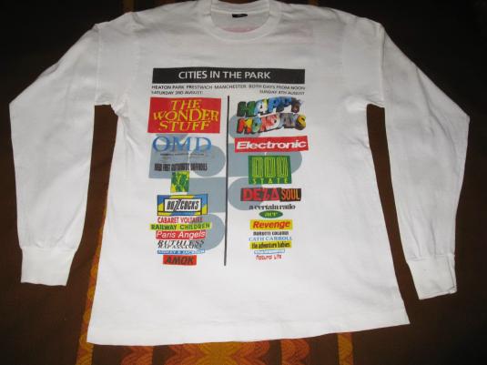 1991 CITIES IN THE PARK VINTAGE T-SHIRT FACTORY RECORDS