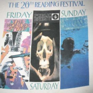 1992 READING FESTIVAL VINTAGE T-SHIRT NIRVANA PUBLIC ENEMY