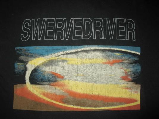 Swervedriver T-Shirt Ufficiale - Edizione Limitata A 300 Pezzi - Design Ron Liberti - Cotone 100% - Per Fan Punk E Shoegaze