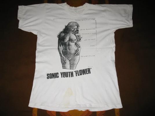 1985 SONIC YOUTH FLOWER VINTAGE T-SHIRT | Defunkd