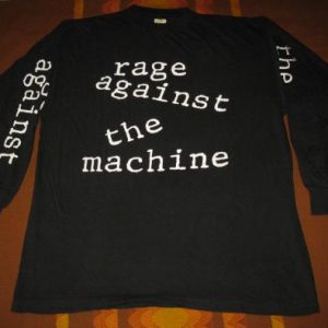 1992 RAGE AGAINST THE MACHINE LONG SLEEVE T-SHIRT