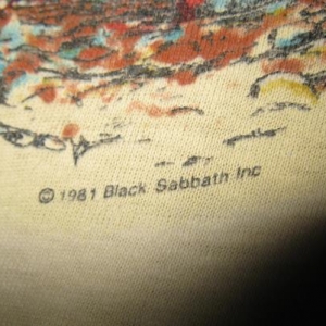 1981 BLACK SABBATH MOB RULES VINTAGE T-SHIRT OZZY OSBOURNE
