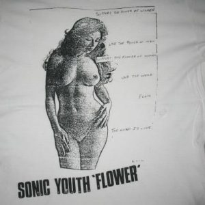 1985 SONIC YOUTH FLOWER VINTAGE T-SHIRT