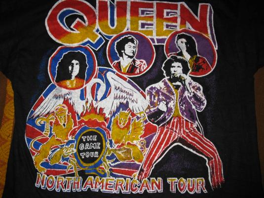 Freddie Mercury Queen Vintage Tee 80s QUEEN TOUR OF THE STATES