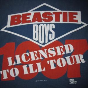 1987 BEASTIE BOYS LICENSED TO ILL TOUR VINTAGE T-SHIRT