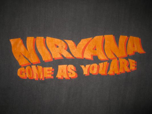 1992 NIRVANA COME AS YOU ARE VINTAGE T-SHIRTWITH BACKPRINT