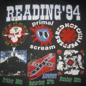 1994 READING FESTIVAL VINTAGE T-SHIRT RHCP PRIMAL SCREAM
