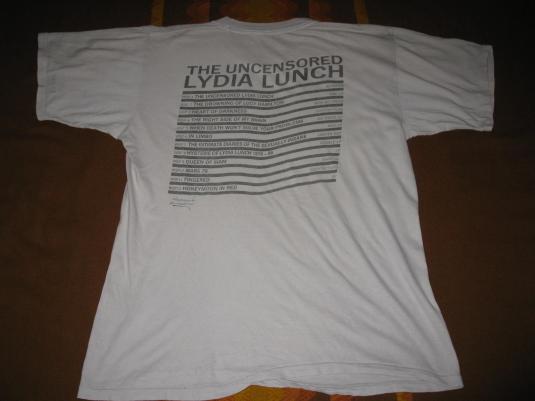 1989 FEED LYDIA LUNCH FUCK THE WORLD VINTAGE T-SHIRT