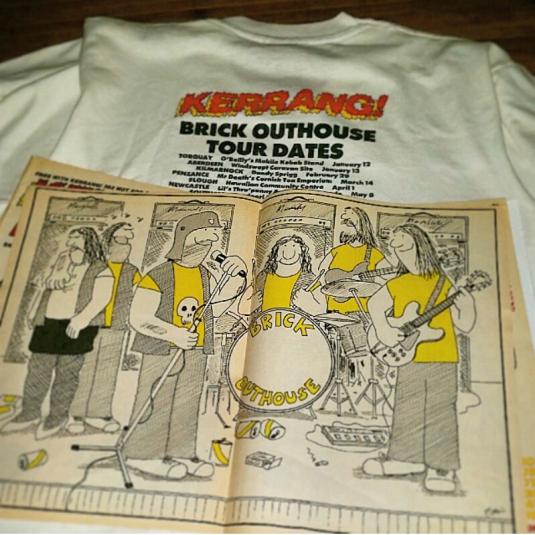 Very Rare Vintage Kerrang!! Brick Outhouse Tour T Shirt