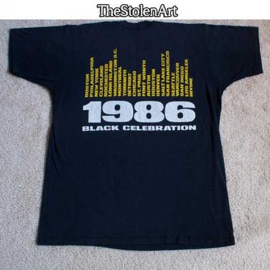 Vtg 1986 Depeche Mode Black Celebration Tour T-shirt