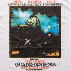 The Who Quadrophenia Tour T-Shirt, Madison Square Garden 90s