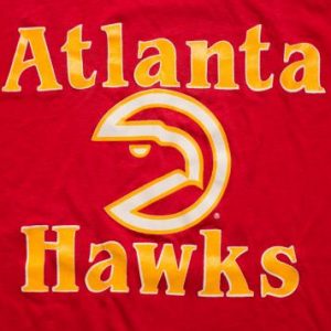 Vintage 80s Atlanta Hawks NBA Team Logo T-Shirt, Soft & Thin