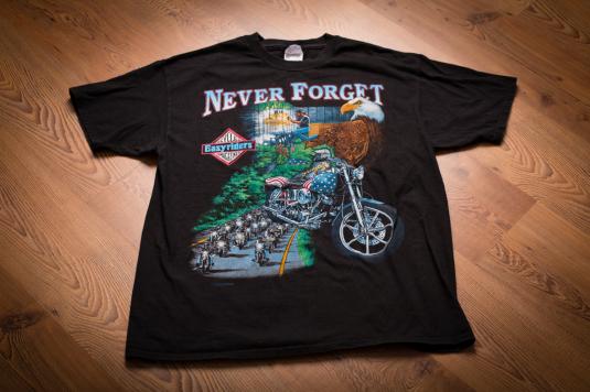 Easyriders Motorcycle T-Shirt Vietnam Veterans Memorial Wall