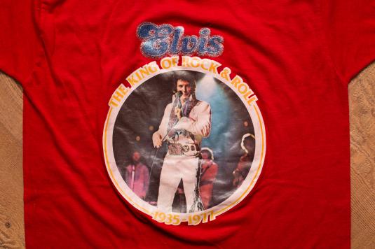 Vintage 70s Elvis Presley The King of Rock and Roll T-Shirt | Defunkd